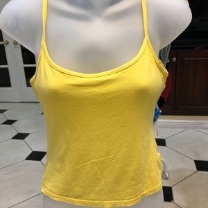 Yellow spaghetti straps tank top